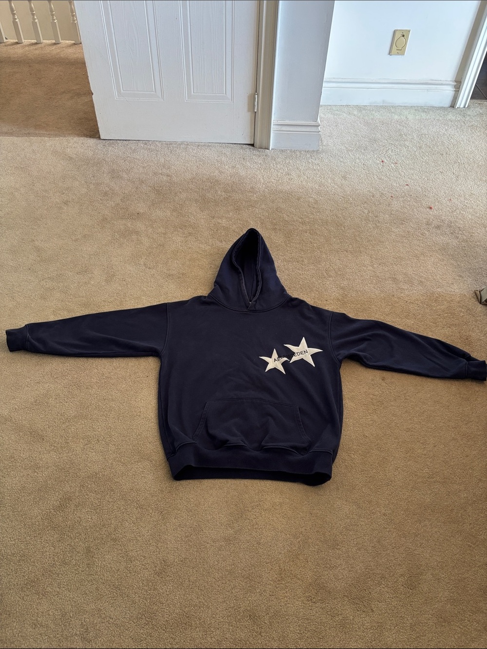 Aelfric Eden Navy Hoodie with Star Patch